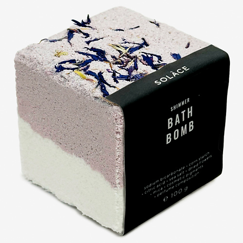

SOLACE Бомбочка для ванны "Сирень" с морской солью, шиммером и сухоцветами, Бомбочка для ванны "Сирень" с морской солью, шиммером и сухоцветами