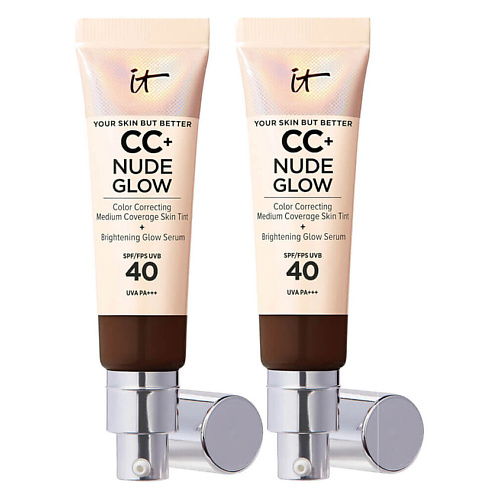 

IT COSMETICS Тональный крем с сияющим финишем Nude Glow CC Cream Duo SPF40, 2 шт, Тональный крем с сияющим финишем Nude Glow CC Cream Duo SPF40, 2 шт
