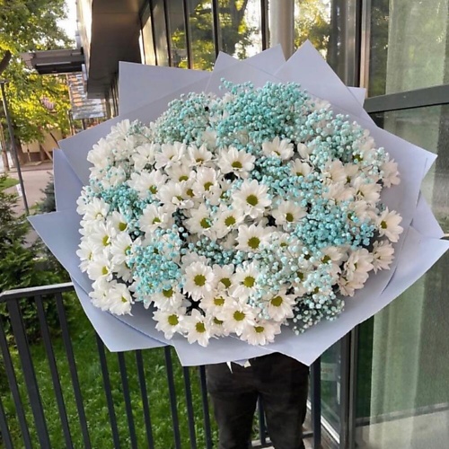 

ДАРИ ЦВЕТЫ Большой букет из хризантемы с гипсофилой, Большой букет из хризантемы с гипсофилой