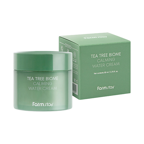 

FARMSTAY Увлажняющий крем для лица с чайным деревом Tea Tree Biome Calming Water Cream 80, Увлажняющий крем для лица с чайным деревом Tea Tree Biome Calming Water Cream
