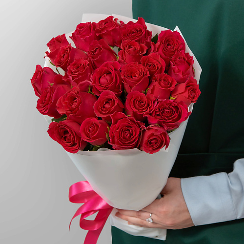 

STUDIO FLORISTIC Букет из малиновых Роз 25 шт 40 см «Милена», Букет из малиновых Роз 25 шт 40 см «Милена»