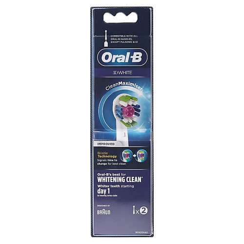 

ORAL-B Насадки для электрической зубной щетки Pro 3D White, Насадки для электрической зубной щетки Pro 3D White