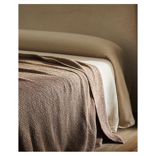 

ZARA HOME Мини покрывало из хлопка с текстурой вафля 230 x 250 см, Мини покрывало из хлопка с текстурой вафля 230 x 250 см