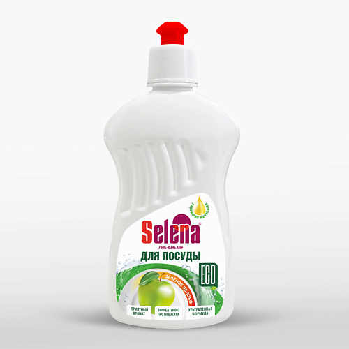 

SELENA Средство для мытья посуды "Зелёное яблоко" 500, Средство для мытья посуды "Зелёное яблоко"