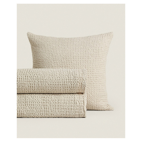 

ZARA HOME Мини покрывало из хлопка с текстурой вафля 270 x 280 см, Мини покрывало из хлопка с текстурой вафля 270 x 280 см