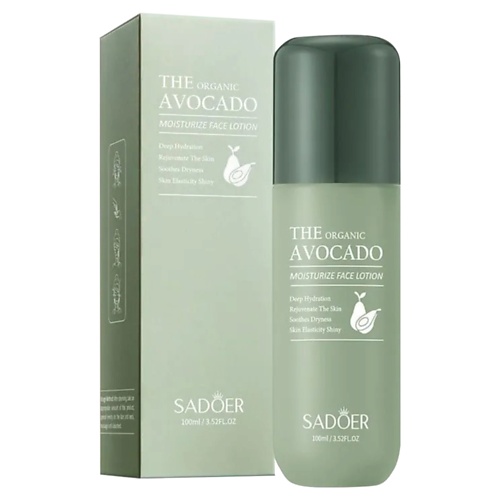 

SADOER Лосьон для лица органический увлажняющий с экстрактом авокадо 100, Лосьон для лица органический увлажняющий с экстрактом авокадо