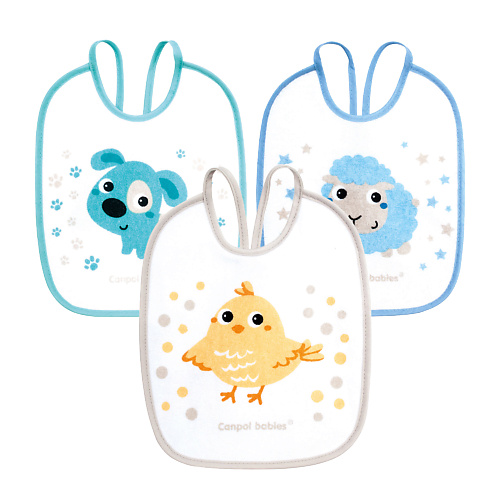 

CANPOL BABIES Нагрудник хлопчатобумажный водонепроницаемый, Нагрудник хлопчатобумажный водонепроницаемый