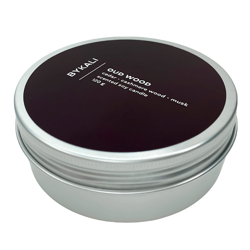 

BYKALI Свеча ароматическая "Удовое дерево" в банке с крышкой 120, Свеча ароматическая "Удовое дерево" в банке с крышкой