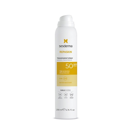 

SESDERMA Спрей солнцезащитный прозрачный для тела аэрозоль Repaskin Transparent Spray SPF 50 200, Спрей солнцезащитный прозрачный для тела аэрозоль Repaskin Transparent Spray SPF 50
