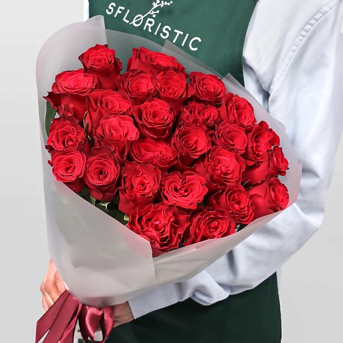 

STUDIO FLORISTIC Букет Роз Кения 50 см 25 шт «Сердце на ладони», Букет Роз Кения 50 см 25 шт «Сердце на ладони»