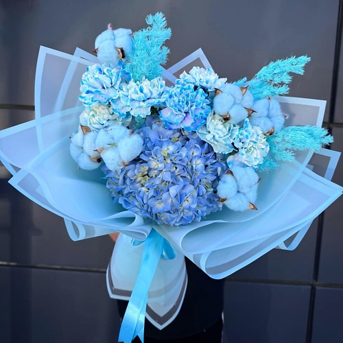 

ДАРИ ЦВЕТЫ Голубой букет с гортензией, Голубой букет с гортензией