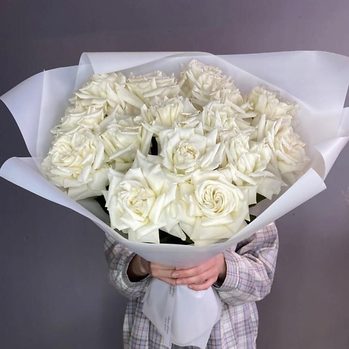 

ДАРИ ЦВЕТЫ Монобукет из белых французских роз, Монобукет из белых французских роз