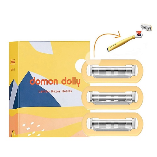 

DOMON DOLLY Cменные кассеты 5 лезвий для бритвы с увлажняющими полосками, 3 шт., Cменные кассеты 5 лезвий для бритвы с увлажняющими полосками, 3 шт.