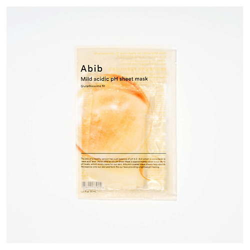 

ABIB Тканевая маска Mild Acidic pH Sheet Mask Glutathiosome Fit 30, Тканевая маска Mild Acidic pH Sheet Mask Glutathiosome Fit