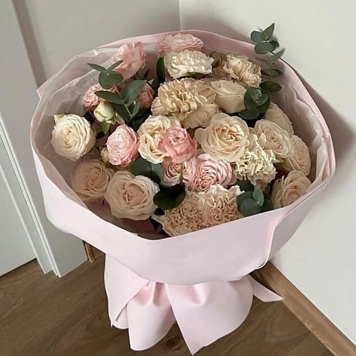 

ДАРИ ЦВЕТЫ Букет из кустовых роз и диантуслв, Букет из кустовых роз и диантуслв