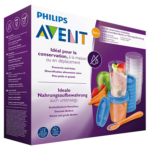 

PHILIPS Набор контейнеров для детского питания AVENT SCF721/20, Набор контейнеров для детского питания AVENT SCF721/20