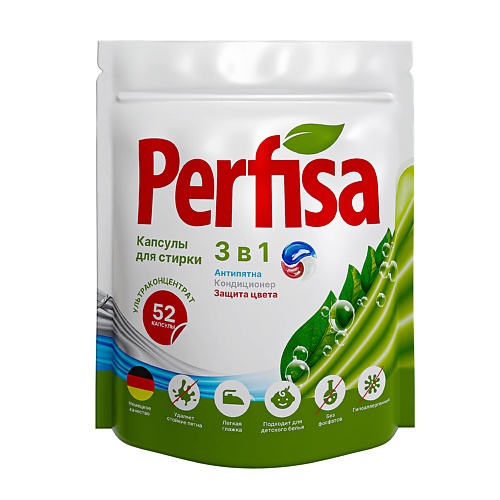 

PERFISA Большие капсулы для стирки белья с кондиционером 3 в 1 840, Большие капсулы для стирки белья с кондиционером 3 в 1