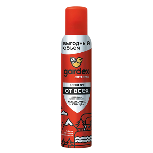 

GARDEX Extreme Аэрозоль-репеллент от всех летающих кровососущих насекомых и клещей 200, Extreme Аэрозоль-репеллент от всех летающих кровососущих насекомых и клещей