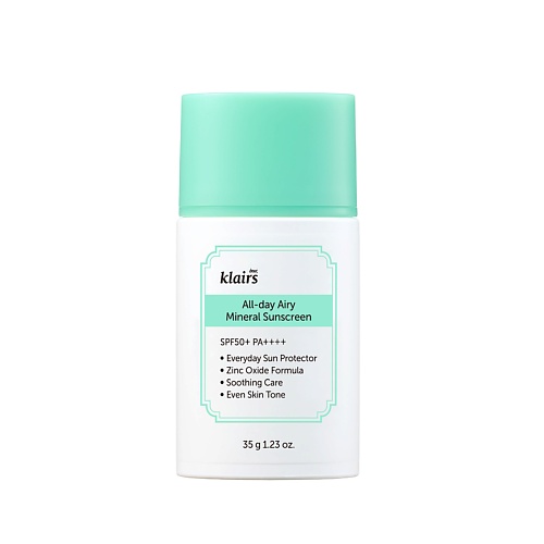 

DEAR, KLAIRS Солнцезащитный крем All-day Airy Mineral Sunscreen 35, Солнцезащитный крем All-day Airy Mineral Sunscreen
