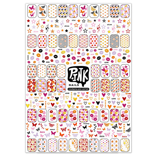 

P.INK Слайдеры для ногтей Романтика фольга, Слайдеры для ногтей Романтика фольга