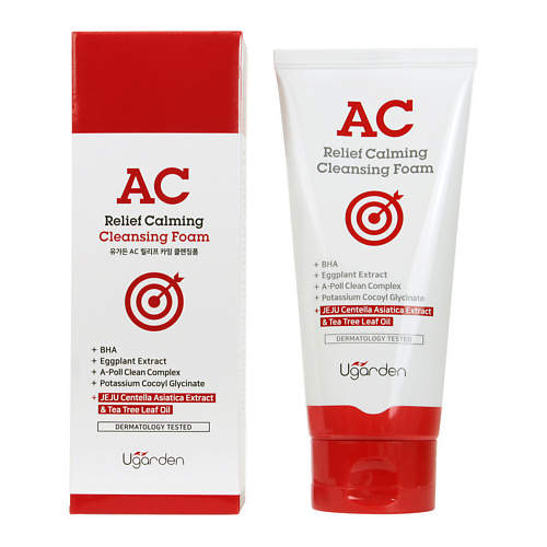 

DERMAL Ugarden AC Relief Успокаивающая пенка для умывания с Центеллой Азиатской 120, Ugarden AC Relief Успокаивающая пенка для умывания с Центеллой Азиатской