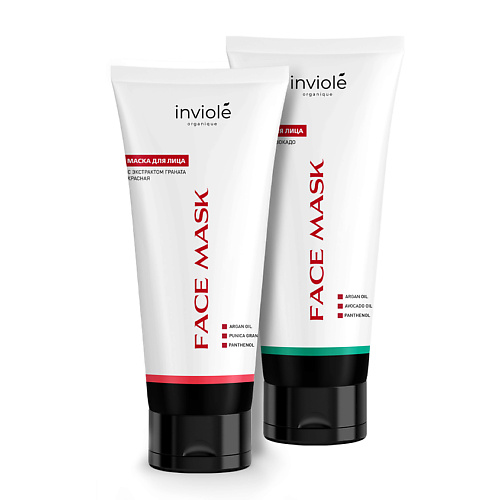 INVIOLE Маски для лица с марокканской глиной и маслом Арганы 2 шт.