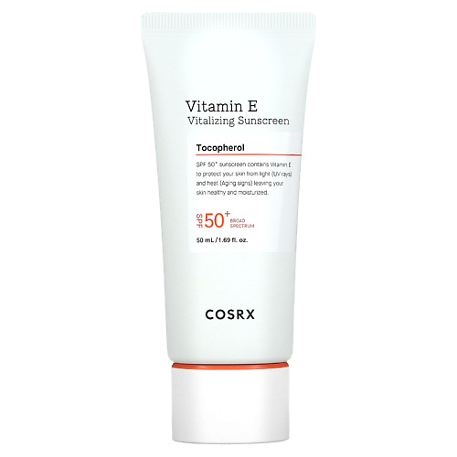 

COSRX Солнцезащитный крем с витамином Е Vitamin E Vitalizing Sunscreen SPF 50+ 50, Солнцезащитный крем с витамином Е Vitamin E Vitalizing Sunscreen SPF 50+