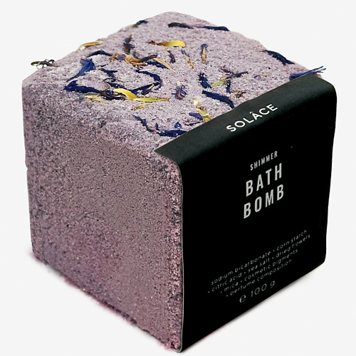 

SOLACE Бомбочка для ванны "Черная смородина" с солью, шиммером и сухоцветами, Бомбочка для ванны "Черная смородина" с солью, шиммером и сухоцветами