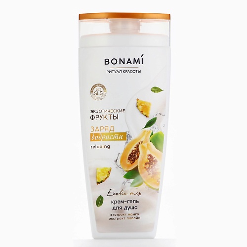 

BONAMI Гель для душа с экстрактом манго и папайи, заряд бодрости, аромат экзотических фруктов 250, Гель для душа с экстрактом манго и папайи, заряд бодрости, аромат экзотических фруктов