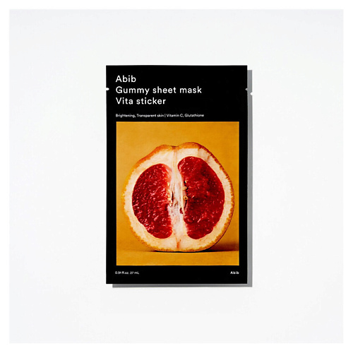 

ABIB Тканевая маска Gummy Sheet Mask Vita Sticker 27, Тканевая маска Gummy Sheet Mask Vita Sticker