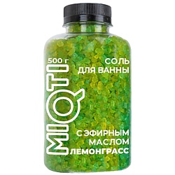 Соль  цветная, ароматизированная, с эфирным маслом Лемонграсс