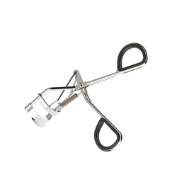 Зажим для ресниц металлический с резиновыми ручками, EYE-111