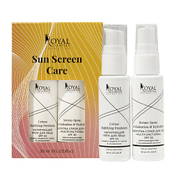 Косметический набор Sun Screen Care, сыворотка spf 30, матирующий крем для лица spf 50
