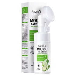 Мусс для умывания очищающий с экстрактом огурца и мягкой щеточкой