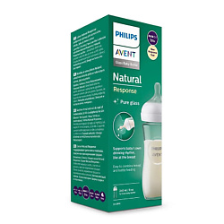 Стеклянная бутылочка для кормления Natural Response
