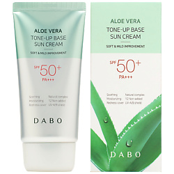 Крем для лица солнцезащитный с тонирующим эффектом с алоэ вера SPF50+ PA+++ Aloe Vera Tone Up Base Sun Cream