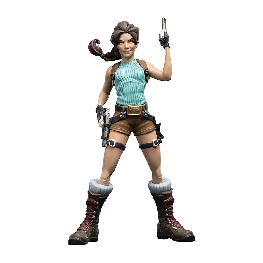 Weta Workshop Tomb Raider - Statuetta Mini Epics Lara Croft & Raptor, 24 cm
