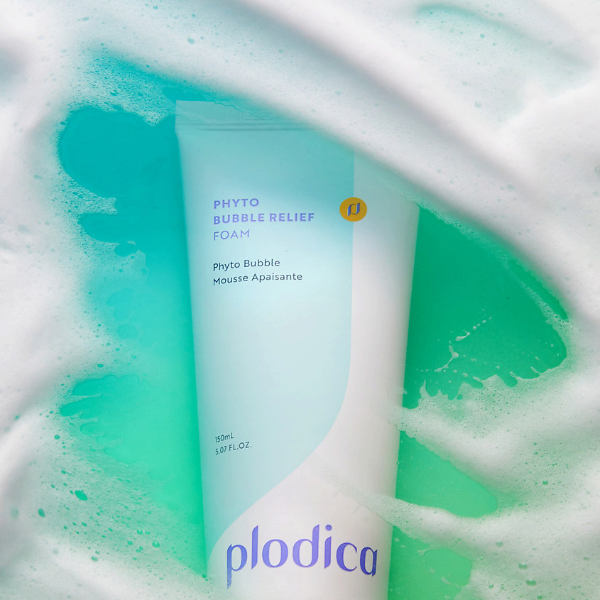 PLODICA Пенка для лица очищающая Phyto Bubble Relief Foam – фото 4