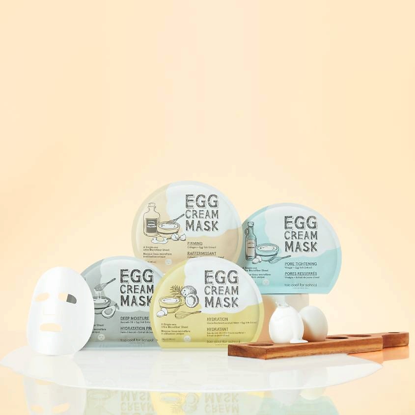 TOO COOL FOR SCHOOL Яичная маска для лица увлажняющая Egg – фото 3