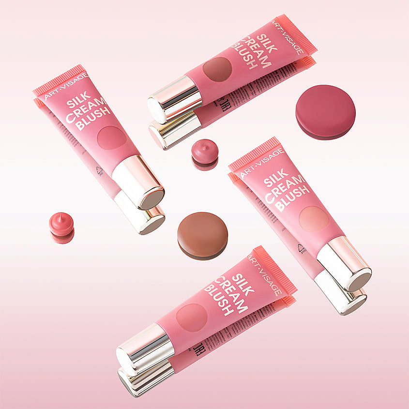 ART-VISAGE Румяна кремовые с сатиновым финишем Silk Cream Blush – фото 4