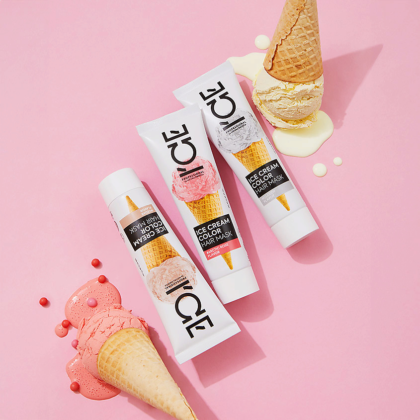 ICE BY NATURA SIBERICA Тонирующая маска для волос Ice Cream Color Hair Mask – фото 4