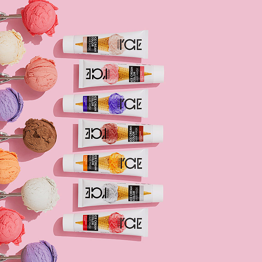 ICE BY NATURA SIBERICA Тонирующая маска для волос Ice Cream Color Hair Mask – фото 5