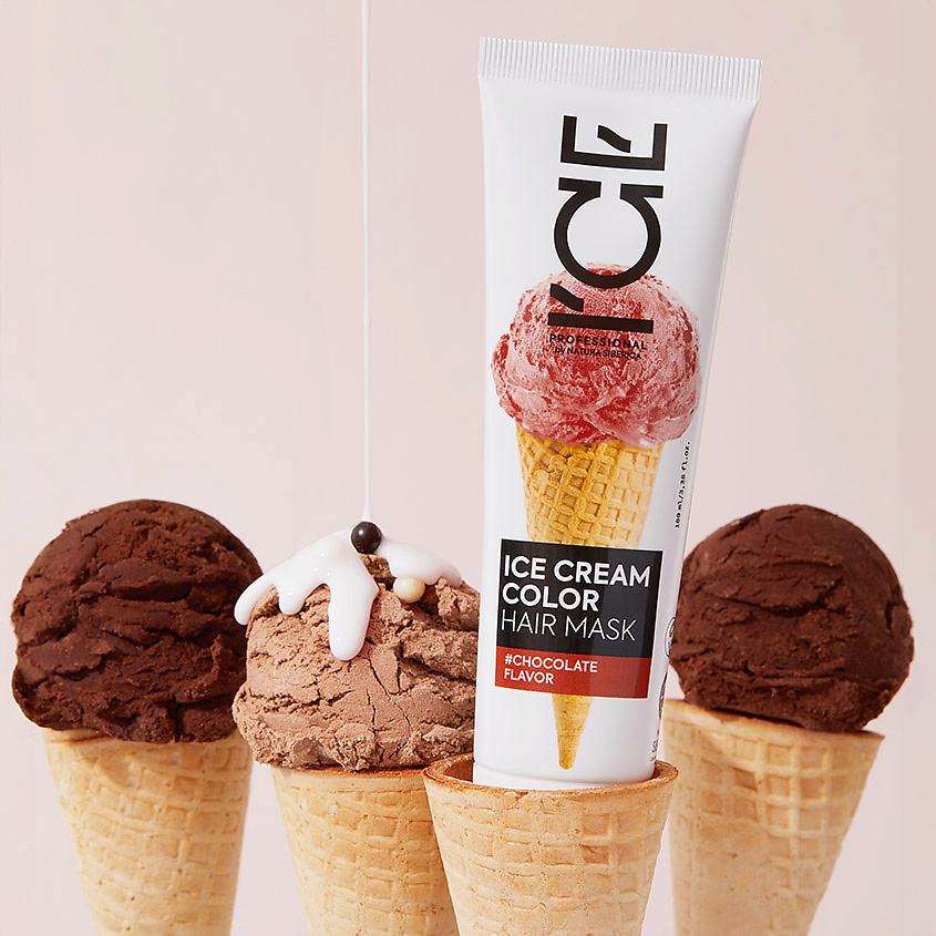 ICE BY NATURA SIBERICA Тонирующая маска для волос Ice Cream Color Hair Mask – фото 7