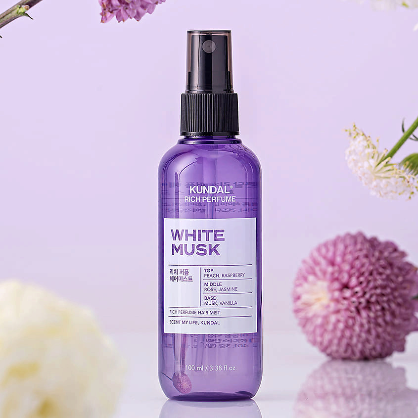 KUNDAL Мист для волос Белый мускус White Musk Rich Perfume Hair Mist – фото 2
