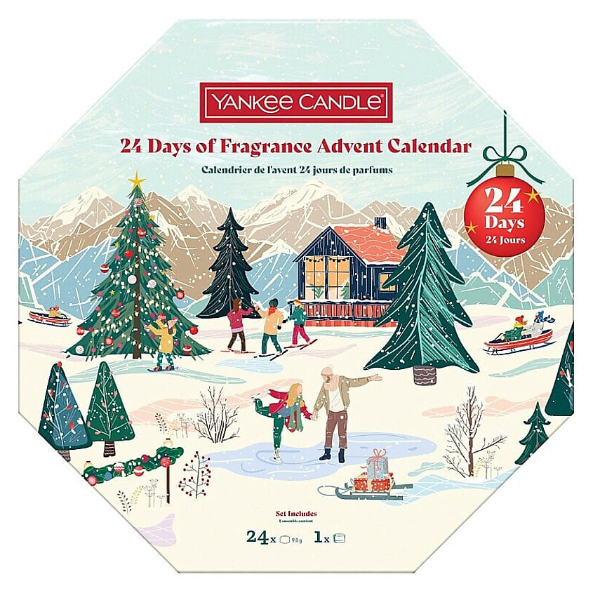 Изображение товара YANKEE CANDLE Адвент-календарь 24 days of Fragrance Wreath Advent Calendar, 24 шт.