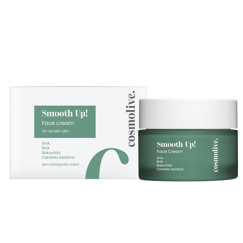 Изображение товара COSMOLIVE Разглаживающий крем для лица для проблемной и акне кожи 1200 р