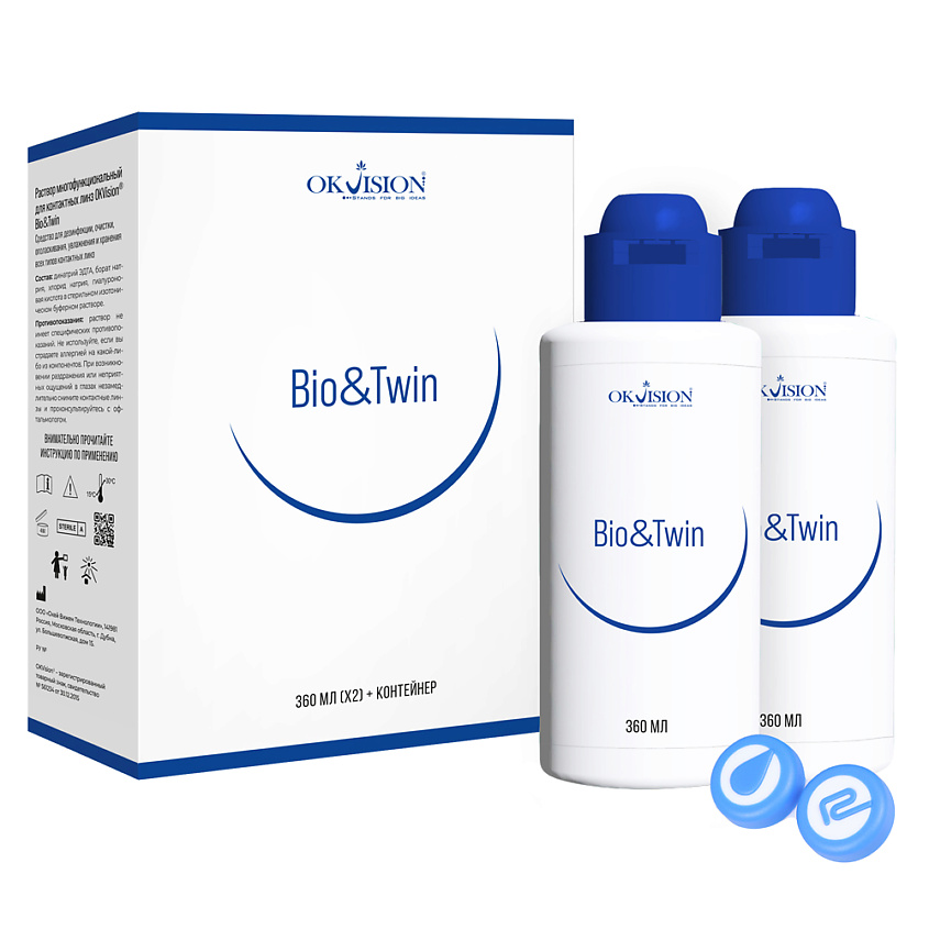 Изображение товара OKVISION Раствор для контактных линз Bio&Twin, 1 шт.