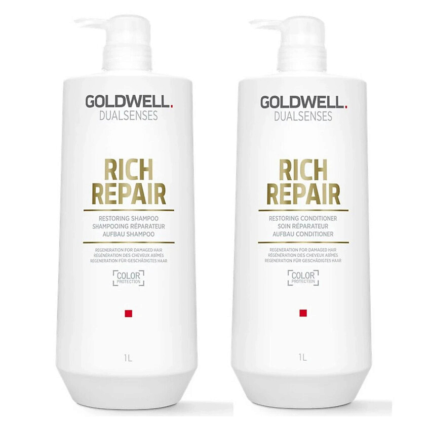 Изображение товара GOLDWELL Набор Dualsenses Rich Repair Bundle XL, 1000 мл + 1000 мл