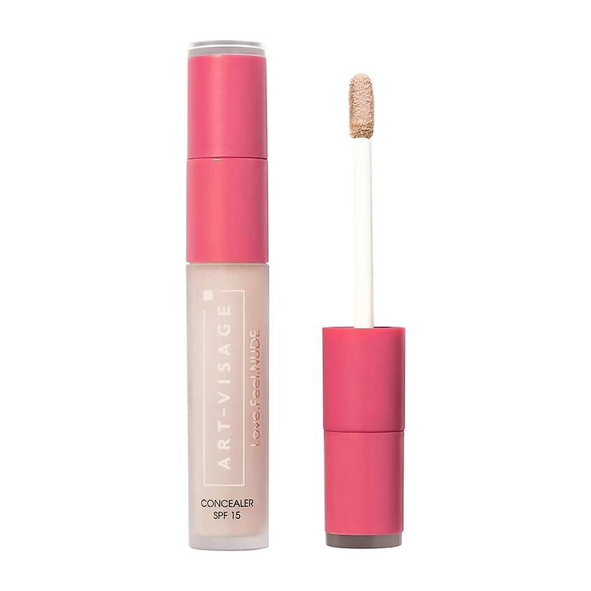 Изображение товара ART-VISAGE Консилер с сатиновым финишем Love.Feel.Nude Concealer SPF 15, 423 Розово-бежевый, 5 мл