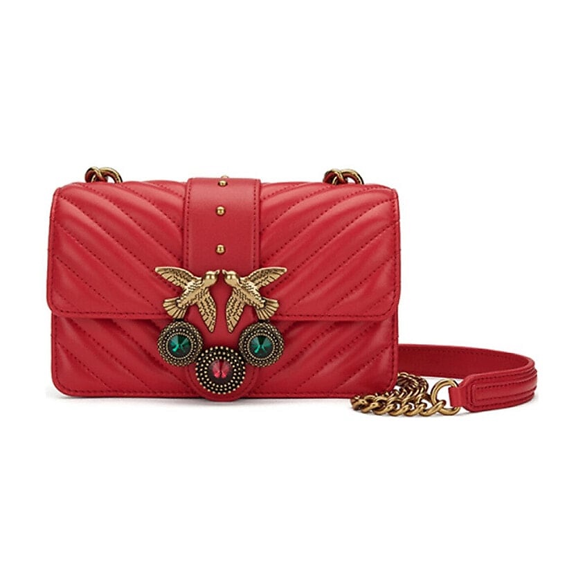 Изображение товара PINKO Сумка Leather Swift Bag Shoulder Bag Crossbody Bag, Basic Set (Bag+Dust Bag)